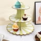 thumbnail image 1 of Soporte para tartas de papel de aluminio, de 3 niveles, decorativo para fiestas, para celebraciones de cumpleaños y aniversarios, plegable, con estructura metálica portátil, de 2 niveles,, 1 of 9