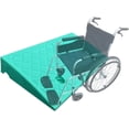 thumbnail image 1 of 3" 4" 5" Rise Threshold Ramp, Rubber Entry Ramp, Non-Slip Driveway Curb Ramp, Wheelchair Ramps for Doorways, Entryway, Steps, Garage (Color : Green, Size : 3.5in/9cm), 1 of 7