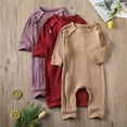 thumbnail image 6 of Seyurigaoka Infant Baby Long-Sleeved Bodysuit, Unisex Side Zipper Up Jumpsuit, 6 of 7