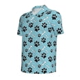 thumbnail image 2 of Rocae Cute Dog Footprints for Men's Short Sleeve Polo Shirt, Quick Drying Performance Moisture Wicking Sports Men's Golf Shirt X-Large, 2 of 9