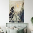 thumbnail image 4 of Outer Space Tapestry, Futuristic Mechanical Tecnology in the Alien Planet Saving the World Illustration, Wall Hanging for Bedroom Living Room Dorm Decor, 40W X 60L Inches, Grey, by Ambesonne, 4 of 5