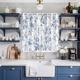 thumbnail image 2 of Blue White Spring Floral Kitchen Curtains 84 Inch Length, Summer Botanical Birds Grommet Top Bedroom Living Room Curtains, Light Filtering Cafe Curtain Drapes 2 Panels Set 104''x84'', 2 of 9