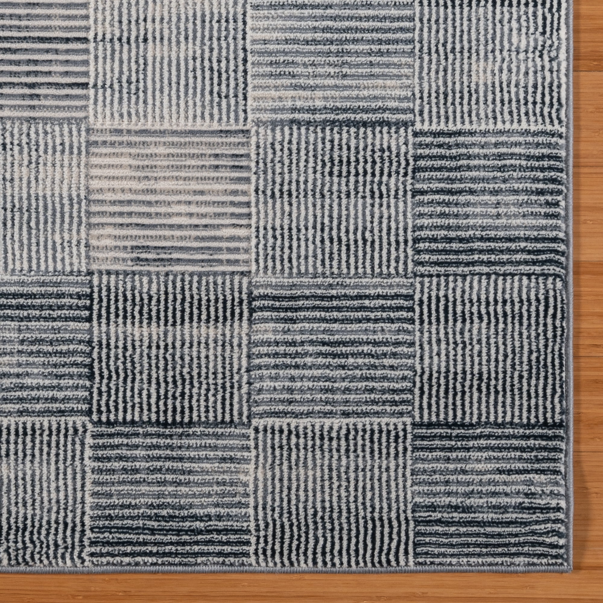 Gertmenian Bloom Lyla Modern Checkered Blue Area Rug, 2x6