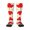 1 Black, variant on Canadian Flag Knee High Socks for Women Long Leg Warmers Socks