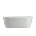thumbnail image 3 of Vanity Art 68" x 32" Acrylic Freestanding Bathtub Contemporary Soaking Tub with Overflow and Pop-Up Drain, VA6815-L, 3 of 7