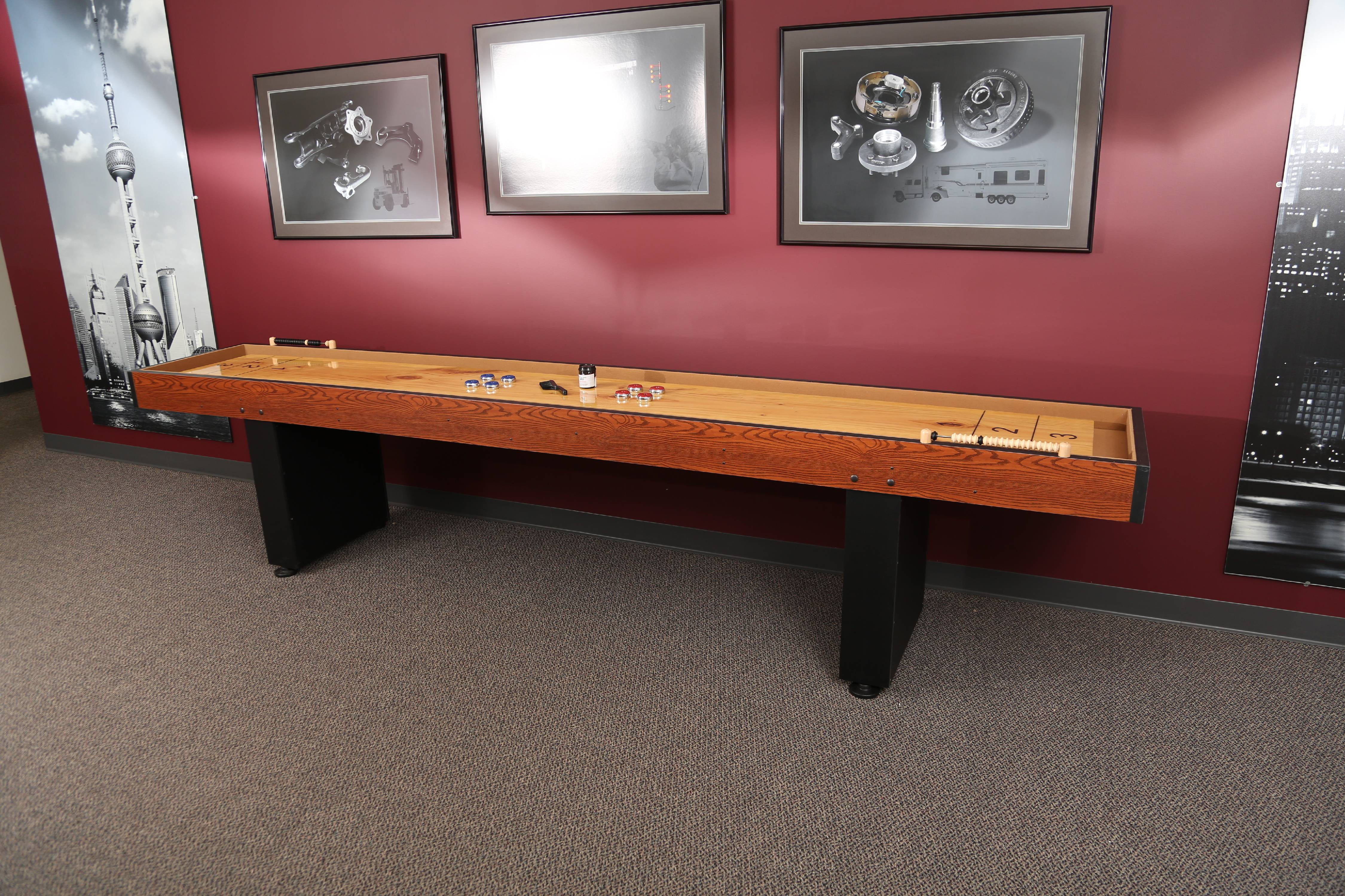 9 ft Shuffleboard Table Adjustable w/Manual Scoring Arcade Game