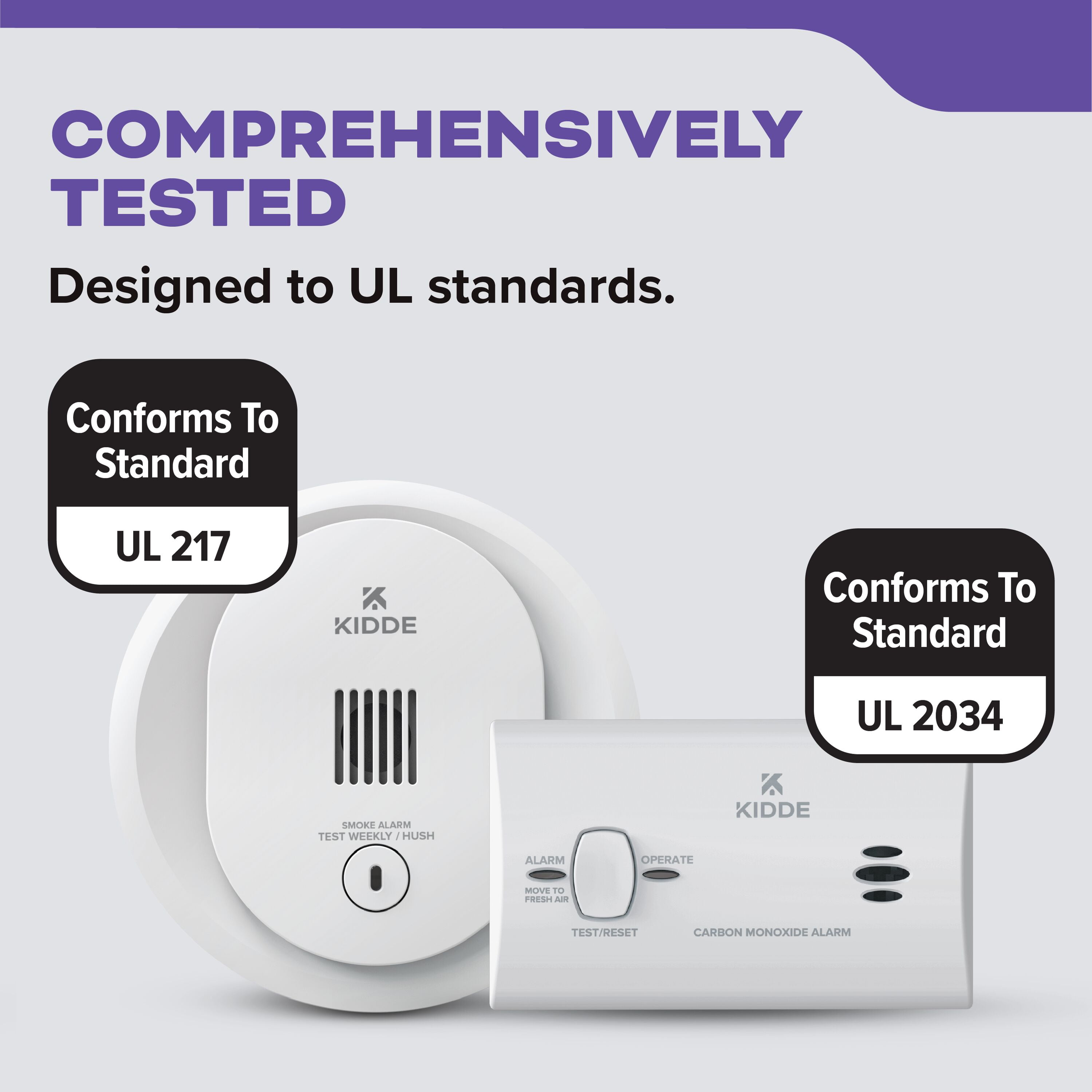 Kidde Battery-Operated 4-inch Smoke Detector & Carbon Monoxide Value Pack, Batteries Included
