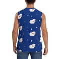 thumbnail image 4 of Kdxio Moon Lamb for Men's Muscle T-shirt,Sleeveless for Workout Running Athletic Gym Lounge Casual, 4 of 7