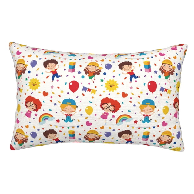 Balery Childrens Party Funda de Cojín Estampada, Regalos para Mujeres, Regalos de Amor para Ella, Regalos para Novia o Esposa, Funda de Almohada-16"x24"