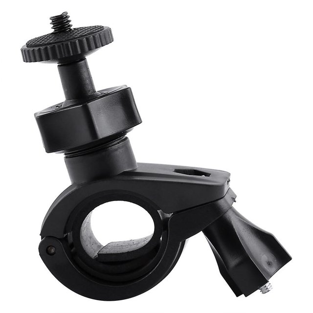 Soporte fijo para cámara de acción, soporte para cámara antivibración de ángulo ajustado, soporte para motocicleta, soporte (1 unidad, negro)