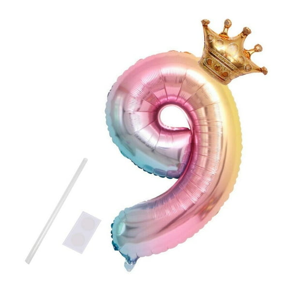 Ounissouiy 15 unids/lote de globos de cumpleaños para niña con globo de número rosa de 32 pulgadas, decoración de fiesta de cumpleaños 3/3, aniversario Kits de decoración para fiestas diez