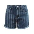 thumbnail image 4 of Sngxgn Women's High Rise Roll up Hem Straight Leg Denim Jean Shorts with Pocket(Blue,XXL), 4 of 5