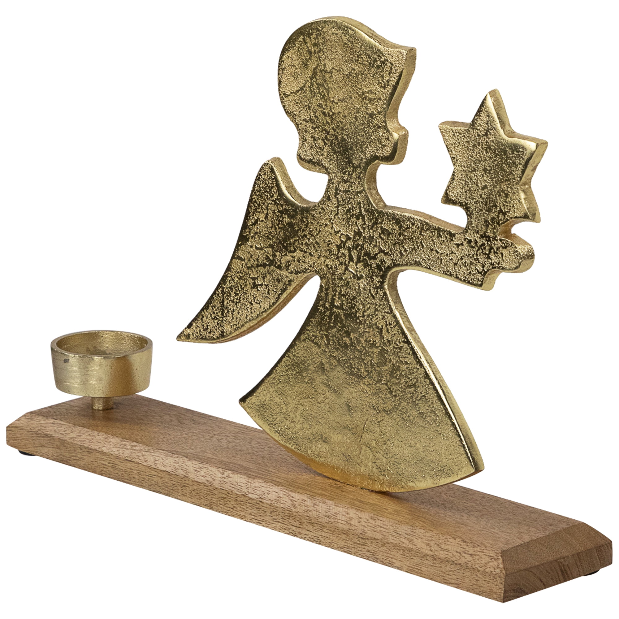Northlight Angel with Star Metal Christmas Tealight Candle Holder - 12"