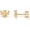 Bumble Bee, variant on 14K Gold Plated Dainty Flat Back Earrings for Women - Hypoallergenic Sterling Silver Posts Helix Cartilage Piercing Jewelry - Emoji Motif Bow Celestial Flatback Gold Stud Earrings Screw Back