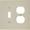 Ivory, variant on Leviton 80505-T 1-Toggle 1-Duplex Midway Size Wall Plate, 2 Gang, 4.875 In L X 4.94 In W 0.255 In T, Smooth, 1-Pack