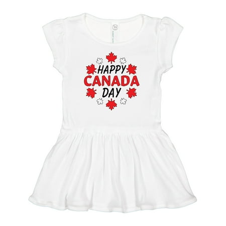 

Inktastic Happy Canada Day- Maple Leaf Circle Gift Baby Girl Dress
