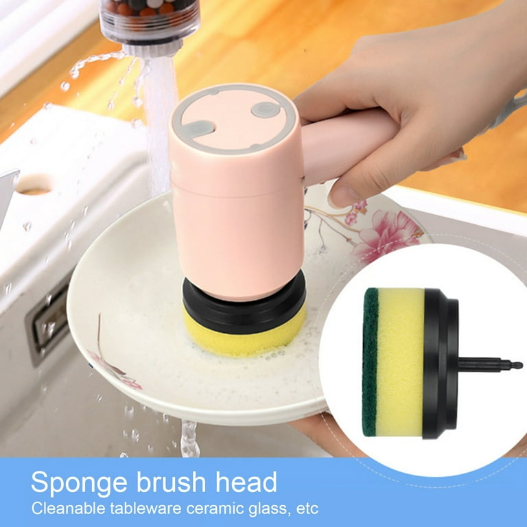 Fairnull 1 Set Dish Brush Portable Handheld Convenient Multifunctional Wide  Application Restaurant Tool Collodion Wireless Electric Cleaning Brush for  Kitchen 