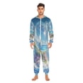 thumbnail image 3 of FORMRS Onesies Pajama for Adults Unisex Hoodie Winter Jumpsuit One Piece Sleepwear, Sizes S-2XL, Crystal Ocean, 3 of 7