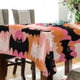 thumbnail image 3 of 60x90 Inch Tablecloth Polyester Square Tablecloth for Home Kitchen Dinner Decor Orange and Black Bats, 3 of 9