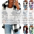 thumbnail image 2 of cocolona Womens Classic Plaid Jacket Fleece Lined Long Sleeve Lapel Overcoat Fall Winter Warm Trendy Outerwear, 2 of 7