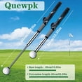 thumbnail image 2 of Entrenador de swing de golf Quewpk con agarre retráctil para diestros, 2 of 7