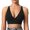 Black 1 Pack, variant on AEXTO Women's Sports Bras Adjustable Deep V Neck Bras Wireless Spaghetti Strap Criss Cross Padded Low Support Sexy Bras gym sport bra