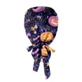 thumbnail image 6 of DORKASM Halloween Scrub Caps Women Caps Working Adjustable Tie Back Hats Light Purple One Size, 6 of 6