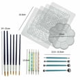 thumbnail image 2 of LNKOO 20 PCS Mandala Dotting Tools Kit, Mandala Painting Set with Stencil, Ball Stylus, Paint Tray, Carving Tools, Storage Bag for for Painting Rocks, Nail Dotting and Drafting Art Supplies, 2 of 7