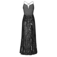 thumbnail image 3 of Hvot&aat Ladies' Party Sequin Sexy Dress Dress Strap Party Maxi Dress V Neck Evening Fishtail Dress Elegant Prom Ball Formal Dress, 3 of 6