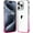 Gradient Pink, variant on Compatiable with iPhone 15 Pro Case Clear, Transparent Shockproof Phone Case, Slim Anti-Scratch Hard PC Back Protective Cover Bumper, Gradient Pink
