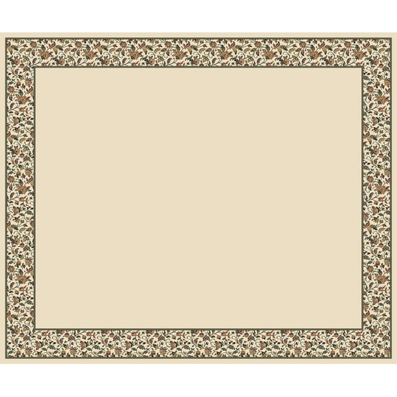 Milliken Design Center Area Rug MARRAKESH OPAL Marrakesh Opal Bordered Petals 2' 4" x 15' 6" Runner