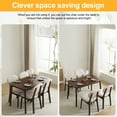 thumbnail image 4 of Ktaxon Dining Table Set for 4 Solid Wood Dinner Table with Padded Chairs for Home Kitchen Restaurant 47" Walnut, 4 of 9