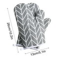 thumbnail image 2 of Heat-Resistant Oven Gloves, 2-Pack Thickened Cotton Insulated Kitchen Mitts for Baking, Microwave & Grilling, 26x13cm, Hanging Design, 2 of 6