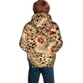 thumbnail image 3 of Bingfone Animal Leopard Pattern Youth Classic Hoodies Soft Hooded Pullover Sweatshirts for Girls and Boys, 3 of 6