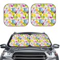 thumbnail image 2 of Fotbe Tropical Pineapples 2-Piece Car Windshield Sun Shade | Sun Blocker for Car Windshield | Foldable Automotive Interior Accessories for Sun Protection-Large, 2 of 6