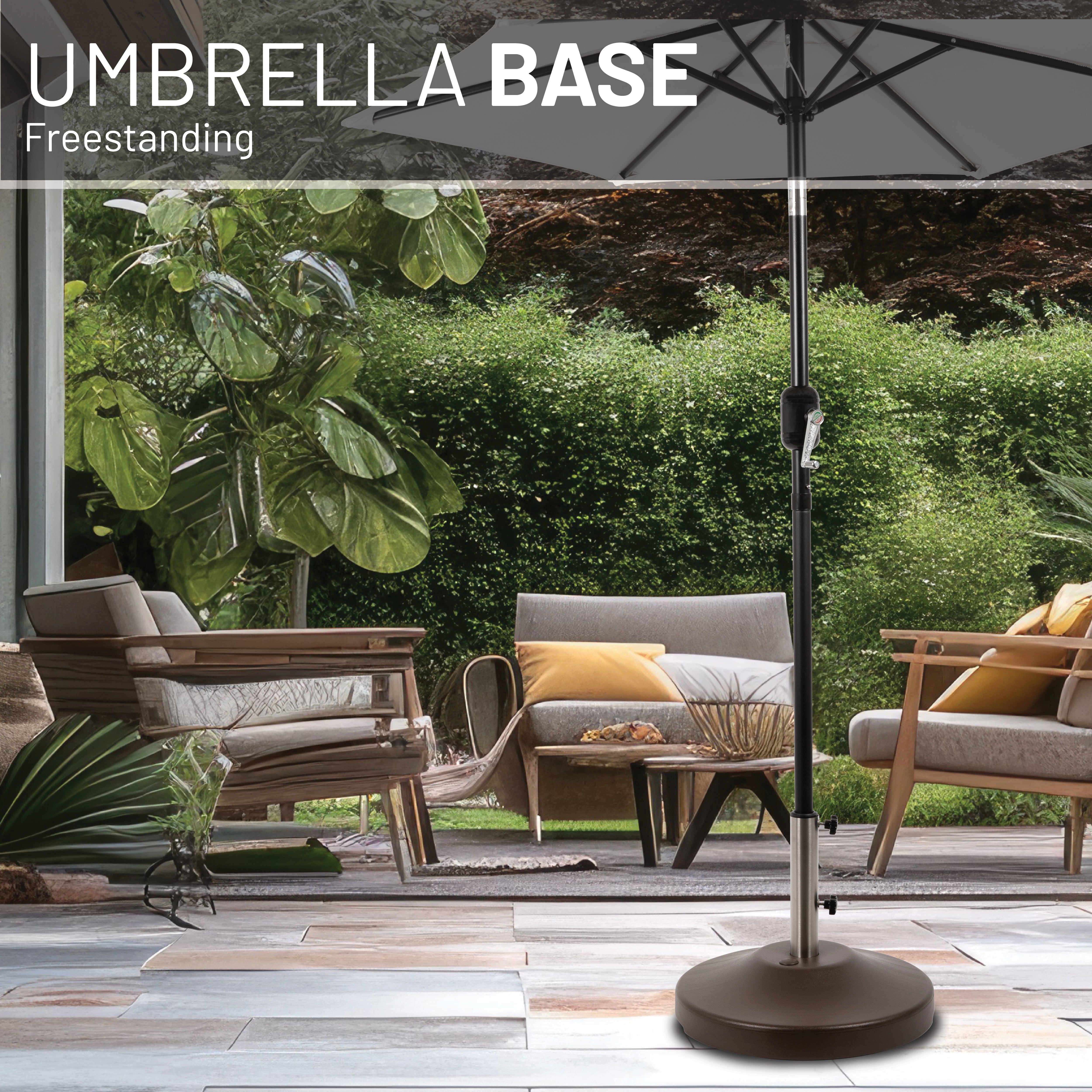 US Weight Fillable Free Standing Umbrella Base - Bronze