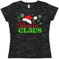 thumbnail image 3 of Inktastic Auntie Claus with Christmas Santa Hat and Snowflakes Women's T-Shirt, 3 of 5