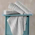 thumbnail image 2 of Hawmam Linen Silver Hand Towels - 8-Pack Quick Dry Bathroom Towels, 16' x 29', Soft Luxury 100% Turkish Cotton, Highly Absorbent, Low Lint, Eco Friendly, Hotel Quality for Spa, Gym, College Dorm, 2 of 7