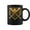 Black, variant on Dripping Gold Baseball Crossed Bats Coffee Mugs