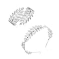 thumbnail image 4 of Diadema con anillo de hoja de aleación de moda para el brazo, traje hermoso para novia, tocado de hoja dorada, efecto decorativo, detalle de hoja dorada, 4 of 6