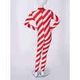 thumbnail image 4 of iiniim Girls Christmas Jumpsuit Long Sleeve Striped Gymnastic Unitard Bodysuit Red 10, 4 of 7