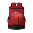 thumbnail image 4 of Mochila de baloncesto Bolsa de almacenamiento de baloncesto Bolsa de gimnasio para senderismo Ciclismo en la calle Rojo Negro L Adultos, 4 of 8
