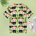thumbnail image 4 of Panda Forest Pattern T Shirts Basic T-Shirt Short Sleeve Ladies Tee Shirt Summer Graphic Clothing, 4 of 7