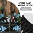 thumbnail image 2 of Baseball USA Flag Round Fitted Tablecloth with Elastic Edge Distressed Vintage Red White Baseball Bat U.S. Flag Black Table Cover Fit for 45"-54" Tables Tablecloths for Dinner Camping Picnic, 2 of 9