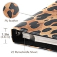 thumbnail image 3 of FORMRS 3 Ring Photo Album 4"x6" Self Adhesive Large Capacity PU Leather Cover, Leopard Pattern, 3 of 8