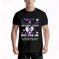 thumbnail image 6 of Fibromyalgia Awareness Month Men'S T-Shirt | Purple Ribbon & Floral Design, Casual Round Neck Tee for All Seasons, Long Sleeve, Crew Neck, Regular Fit, 6 of 7