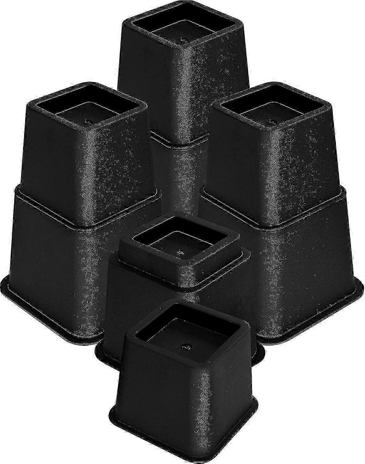 Sf Premium Riser 8 Piece Premium Adjustable Furniture Risers (4 High And 4 Short ...