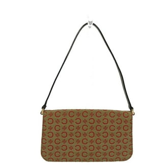 Pre-Owned Celine Macadam Vanity Bag Handbag Pouch Brown PVC