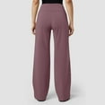 thumbnail image 5 of vigerkar Women's Yoga Pants Workout Leggings Stretchy Casual Pants Stretch Wide Leg Pants with Pockets Light Purple, XXL, 5 of 7