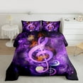 thumbnail image 2 of Homewish Musical Notes Bedding Comforter Set 2pcs for Female Men Adults,Abstract Gradient Twin Comforter Sets Microfiber,Music Theme Breathable Bedding Set,Ultra Soft Home Decor,Reversible, 2 of 8
